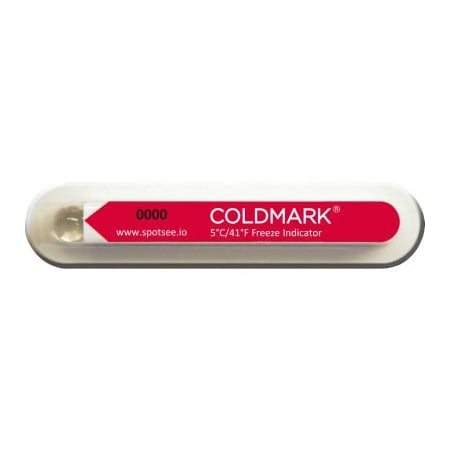 Shockwatch SpotSee ColdMark Temperature Indicators, 5 Degrees C/41 Degrees F, 100/Box CM 5/41